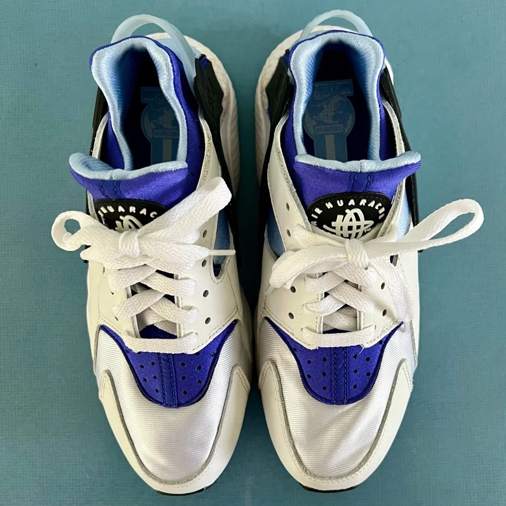 Nike Air Huarache White Lapis Deep Royal Blue Black‎ Sneakers